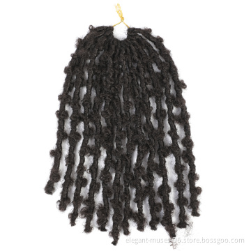 Distressed Locs Fluffy Crotchet Braiding Hair Water Wave Distressed Butterfly Locs Label Private Hair Butterfly Locs